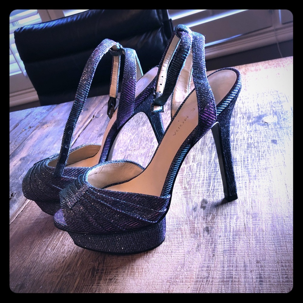 Pelle moda platform stilettos